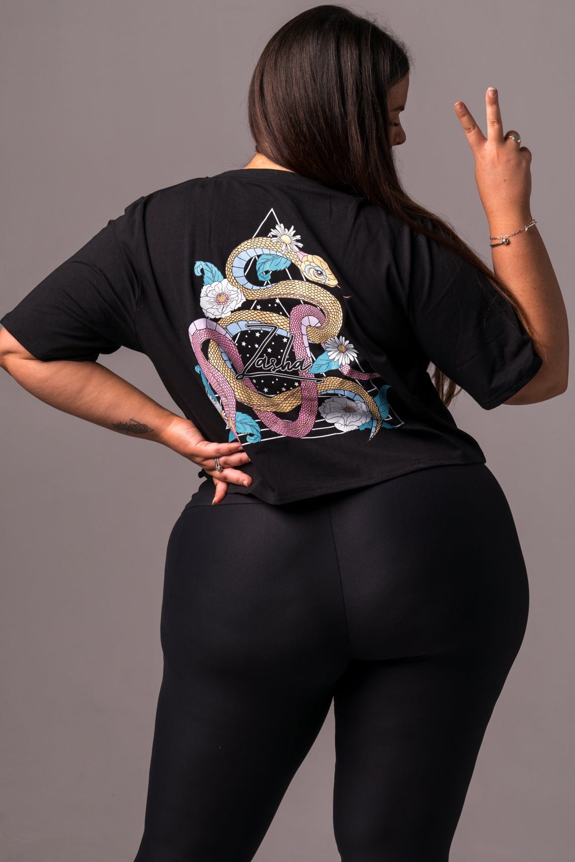 Zena - Zasha Oversized Cropped T-Shirt CROPPED TSHIRT