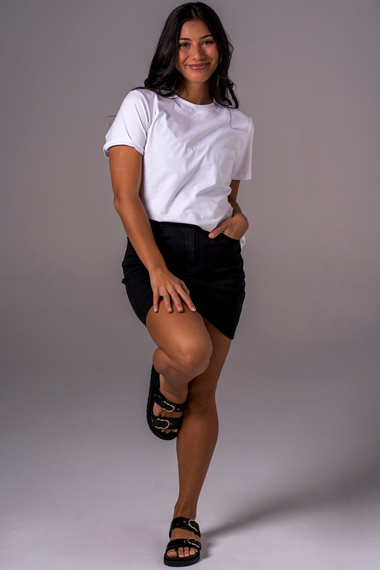 Black Denim Skirt - Mini SKIRT