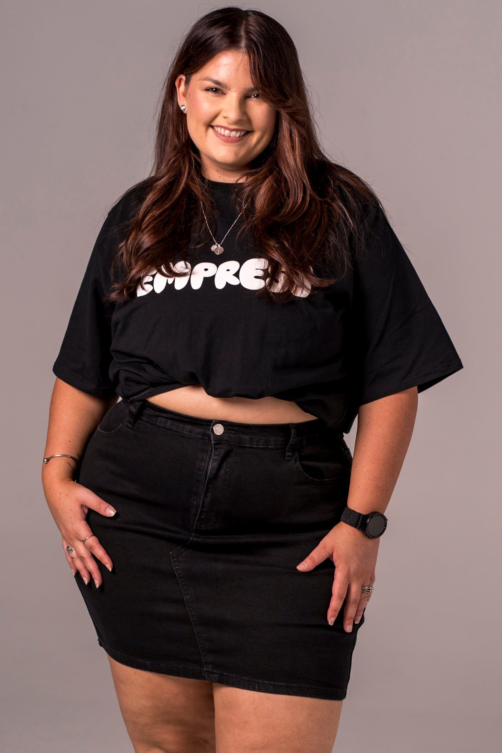 Black Denim Skirt - Mini SKIRT