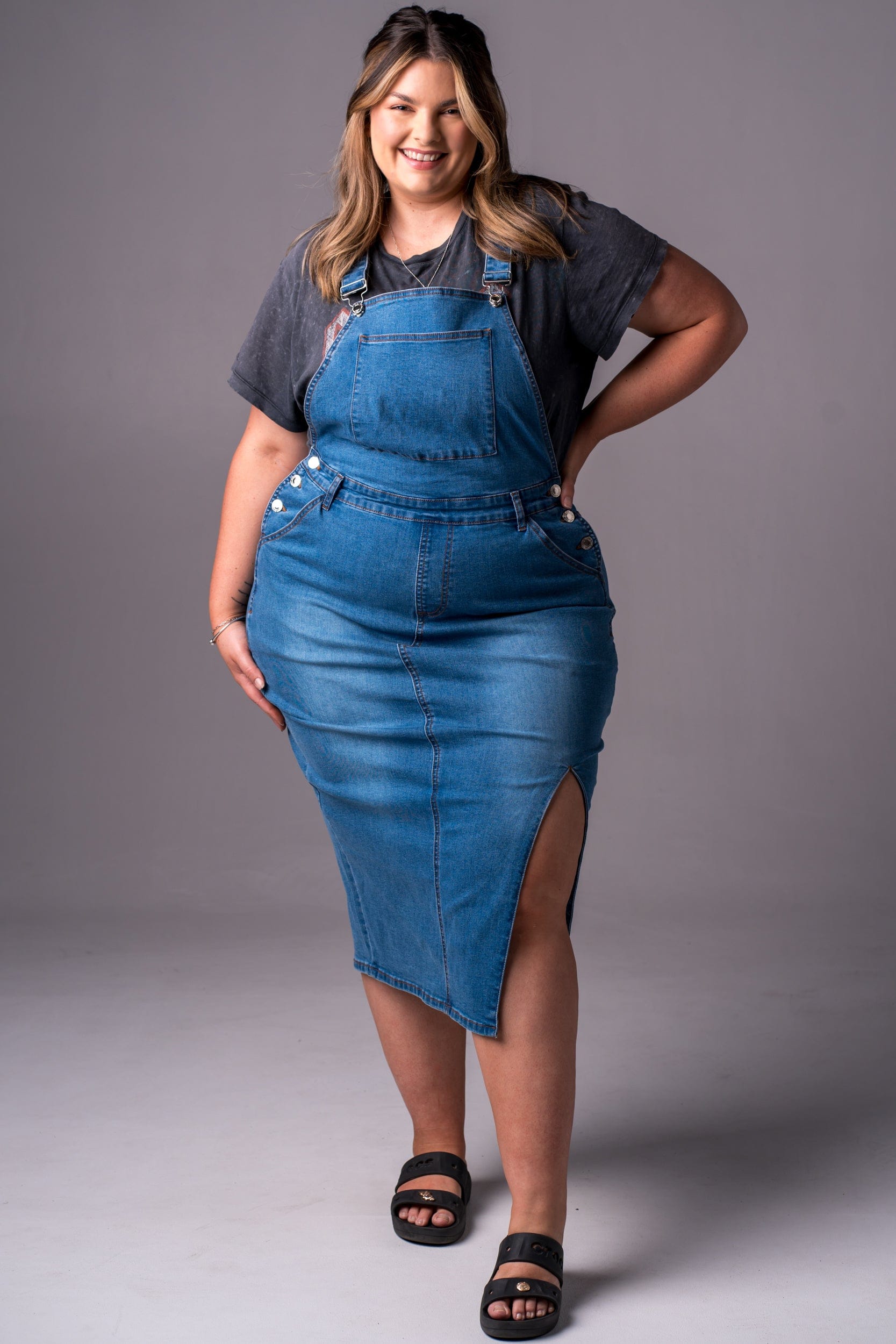 Classic Denim Overall Dress - Midi OVERALL