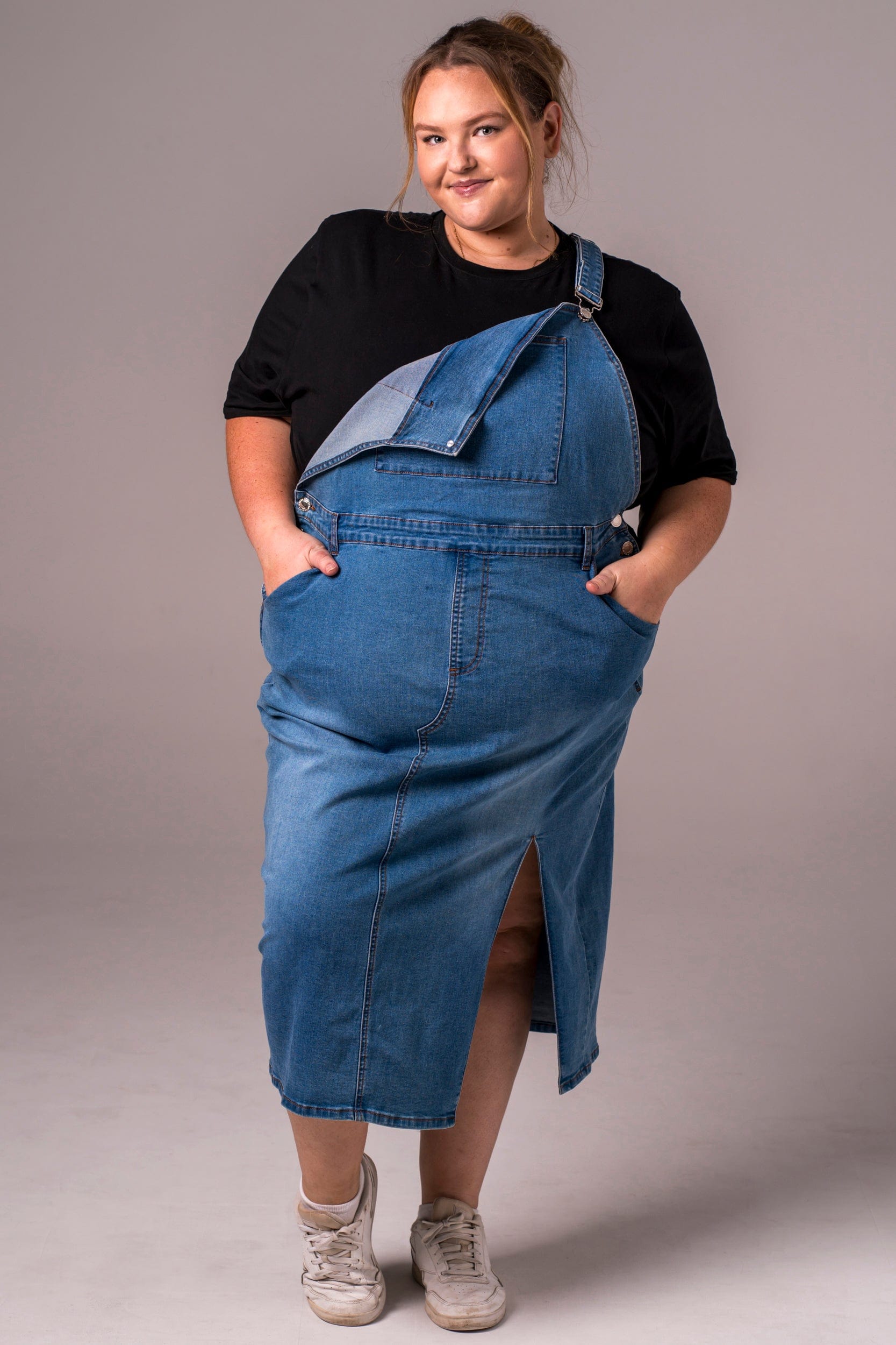 Classic Denim Overall Dress - Midi OVERALL