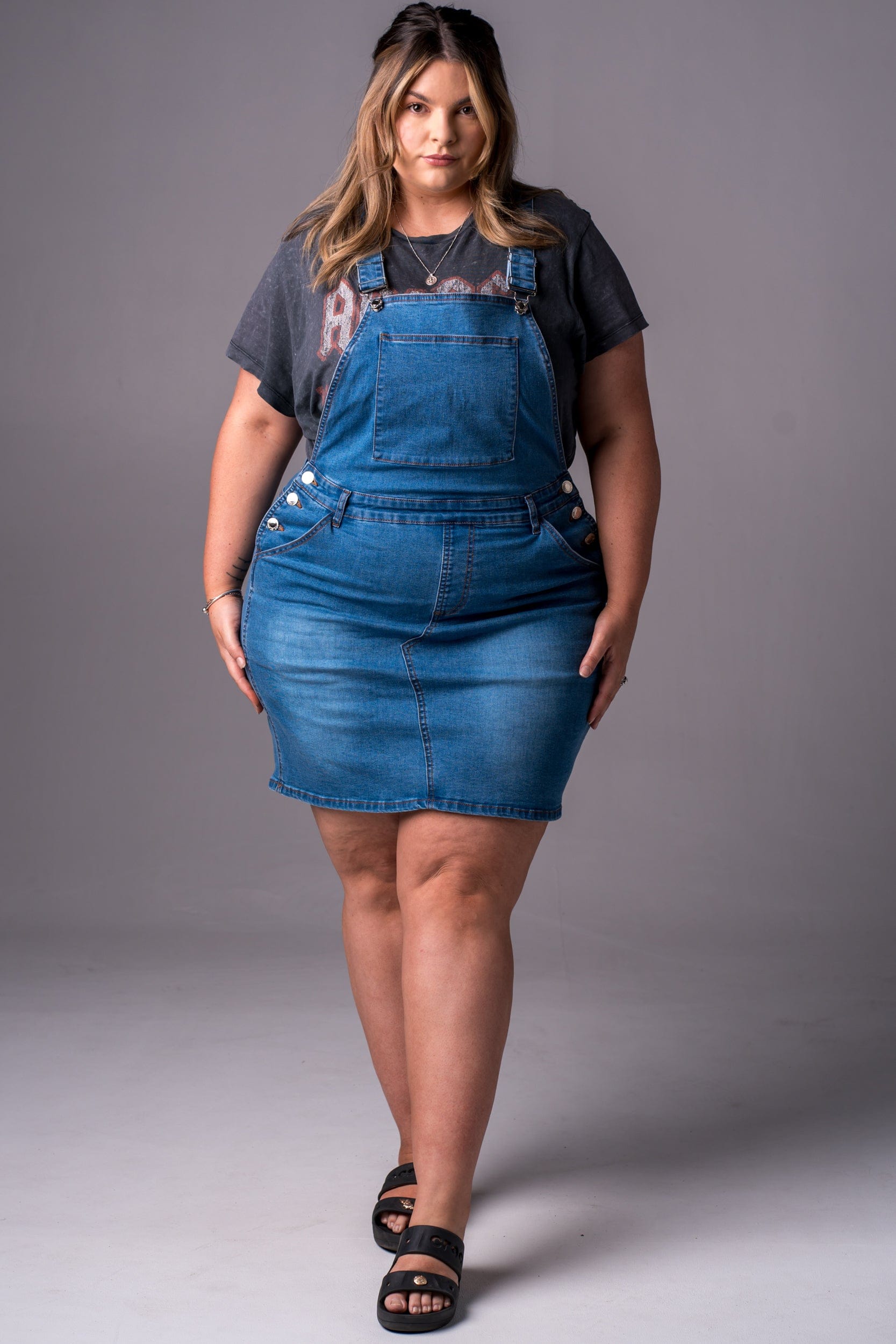 Classic Denim Overall Dress - Mini OVERALL