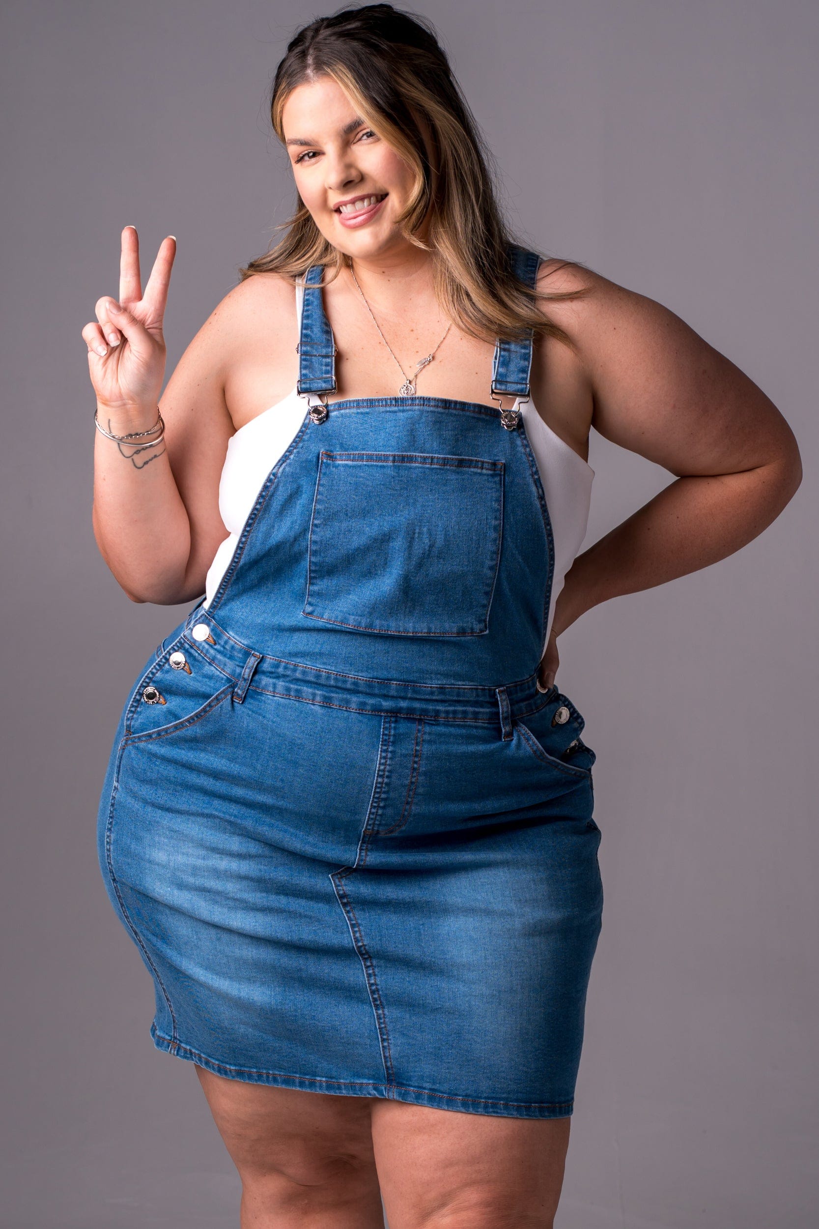 Classic Denim Overall Dress - Mini OVERALL