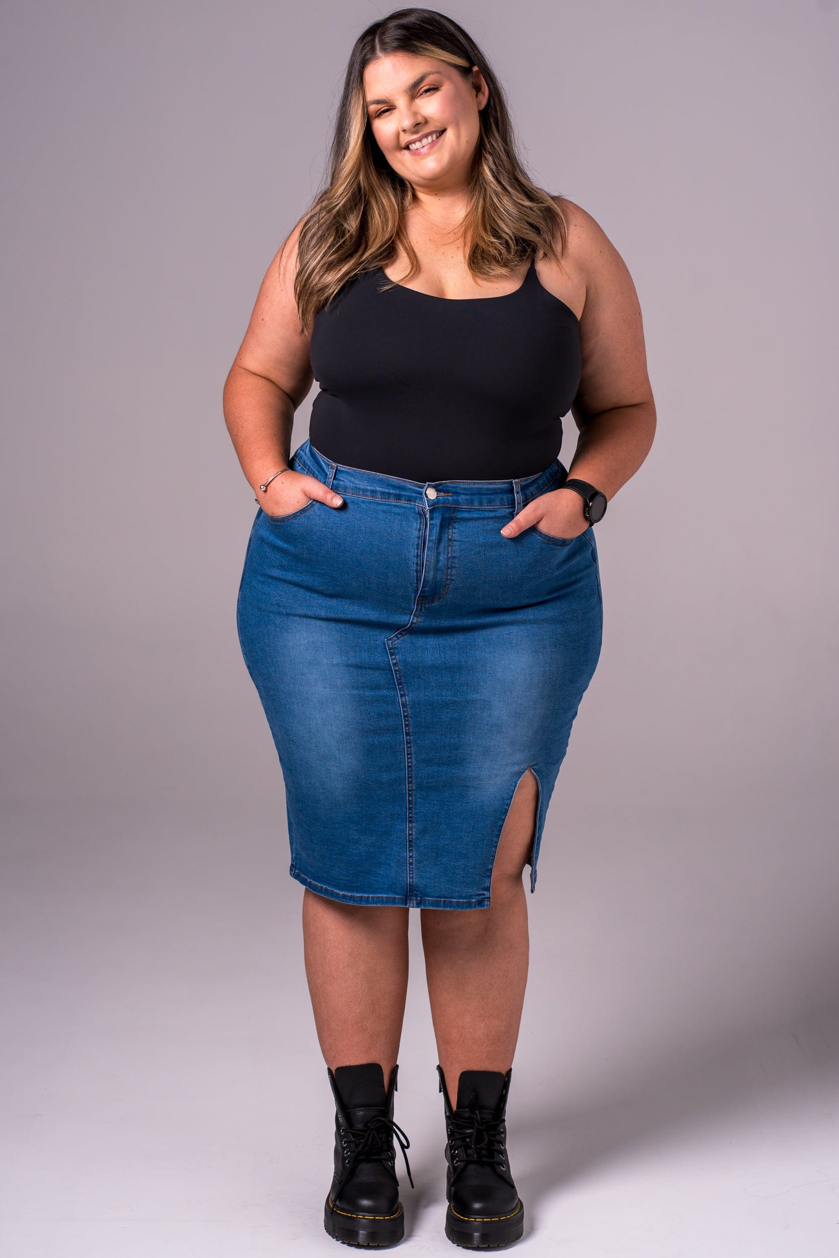 Classic Denim Skirt - Knee SKIRT