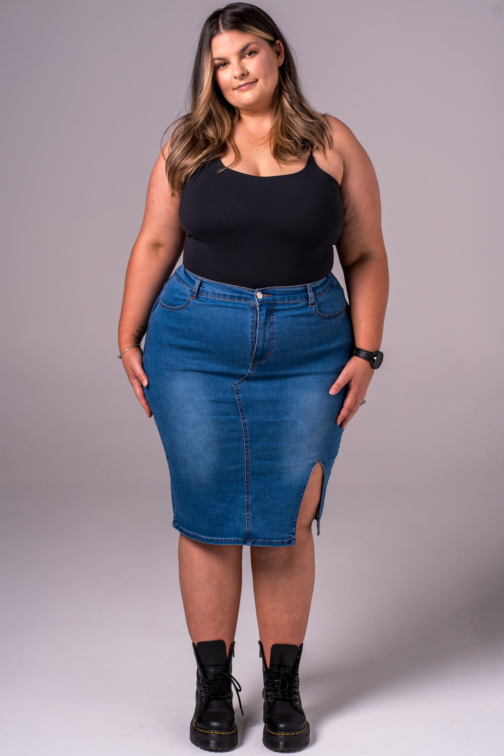 Classic Denim Skirt - Knee SKIRT