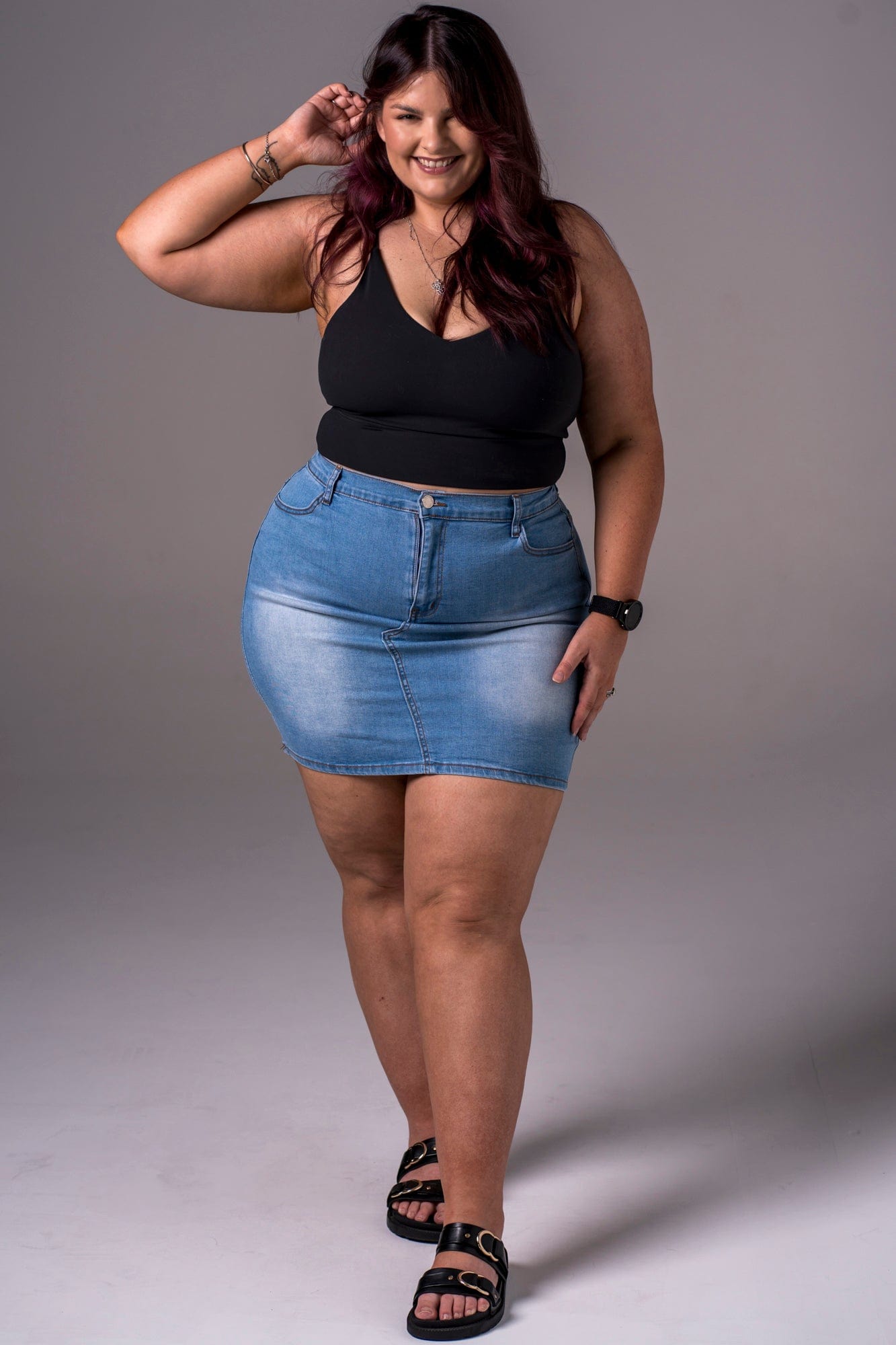 Light Denim Skirt - Mini SKIRT